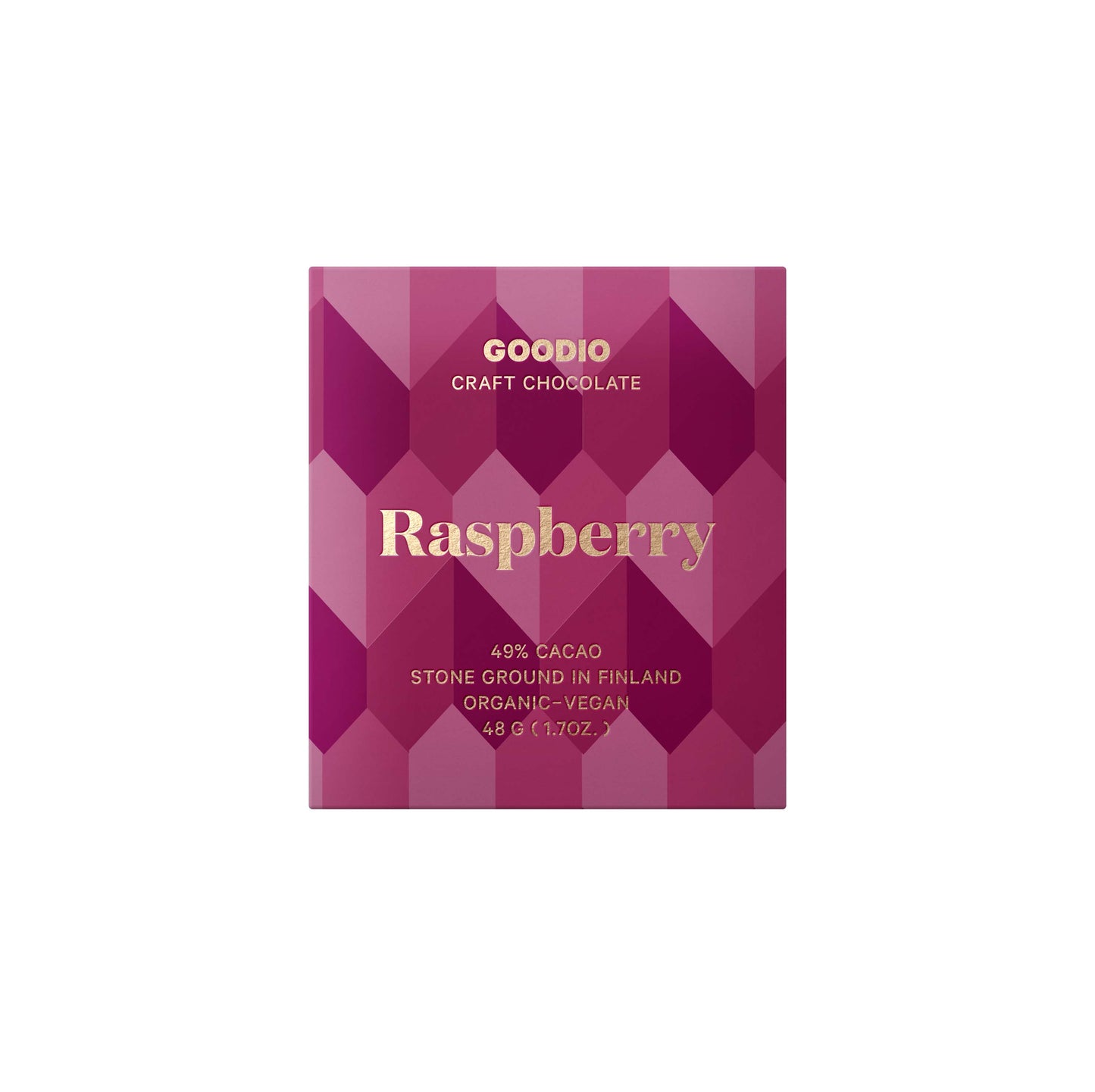 Goodio vegane Himbeerschokolade 49% Bio