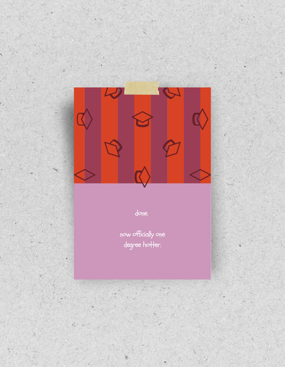Lustige Postkarte "Abschluss, Ausbildung, Abitur, Bachelor, Master" | Recyclingpapier