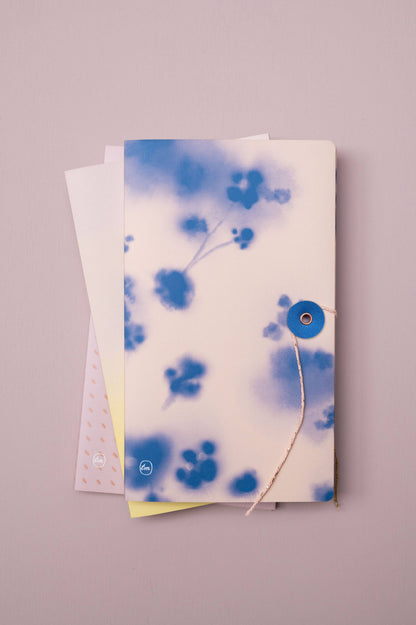 Tinne&Mia Notizbuch mit japanischem Verschluss - Blue Blossom