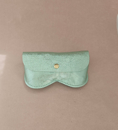 Royal Marais Leder-Brillenetui, große Größe: Schwarz