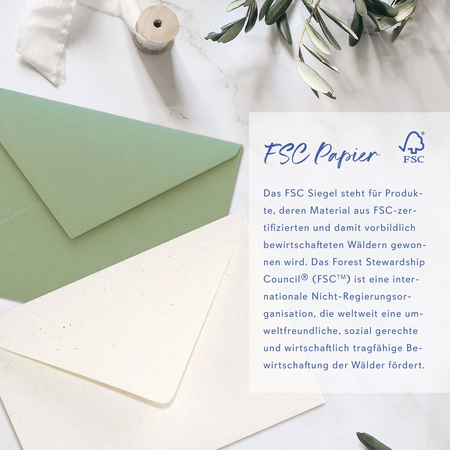 Umschlag C6 Grün aus italienischem Papier