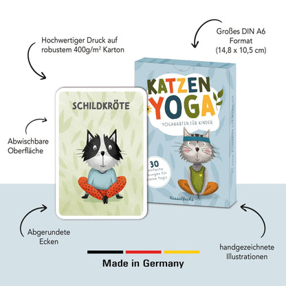 Kinderyoga Karten mit Katzen