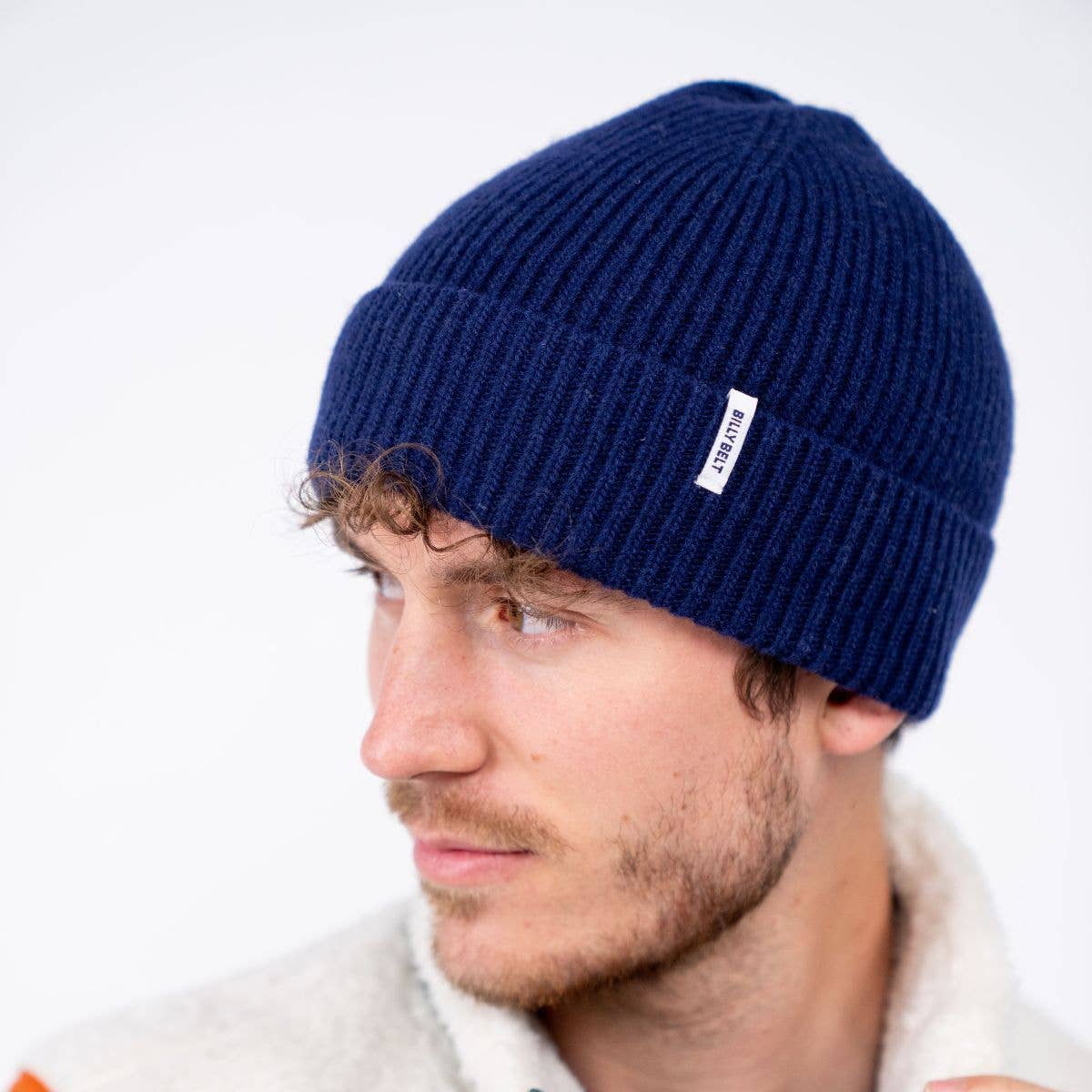 BillyBelt Beanie aus Lammwolle - Tiefblau