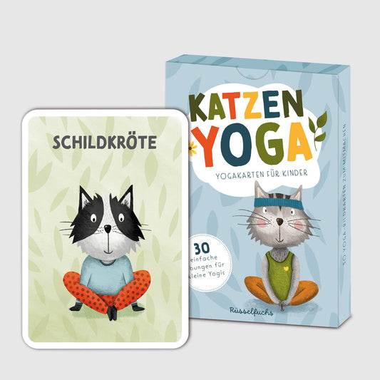 Kinderyoga Karten mit Katzen