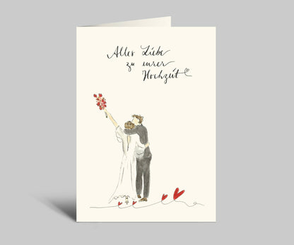 Annelis Art Hochzeitskarte mit Umschlag | Alles Liebe zu eurer Hochzeit