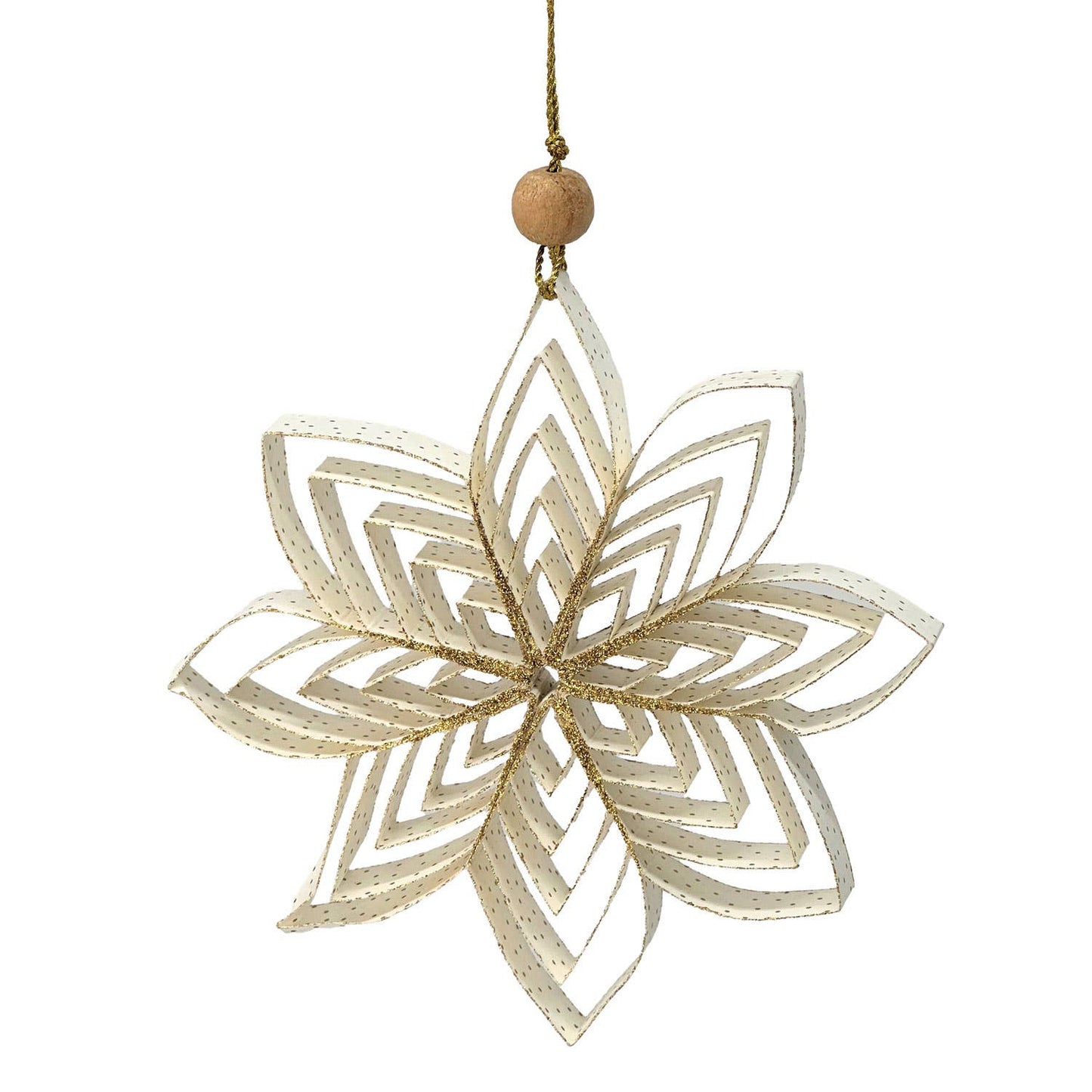 Mea Living Papierornament Stern Glitzer mit 8 Spitzen
