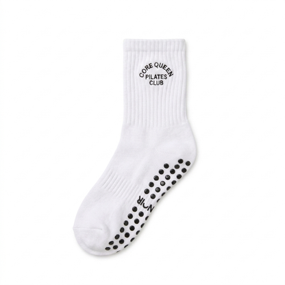 Bazaar Noir Grip Socken "Core Queen - White"