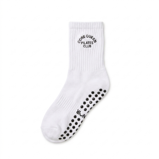 Bazaar Noir Grip Socken "Core Queen - White"