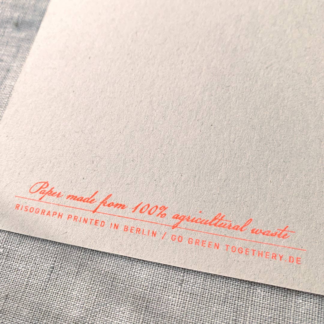 Postkarte / Typo / Gutschein / Ökopapier