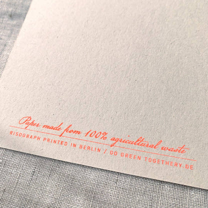 Postkarte / Typo / Gutschein / Ökopapier