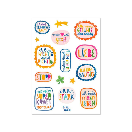 Frau Ottilie Spülmaschinenfeste Sticker *Affirmationen*
