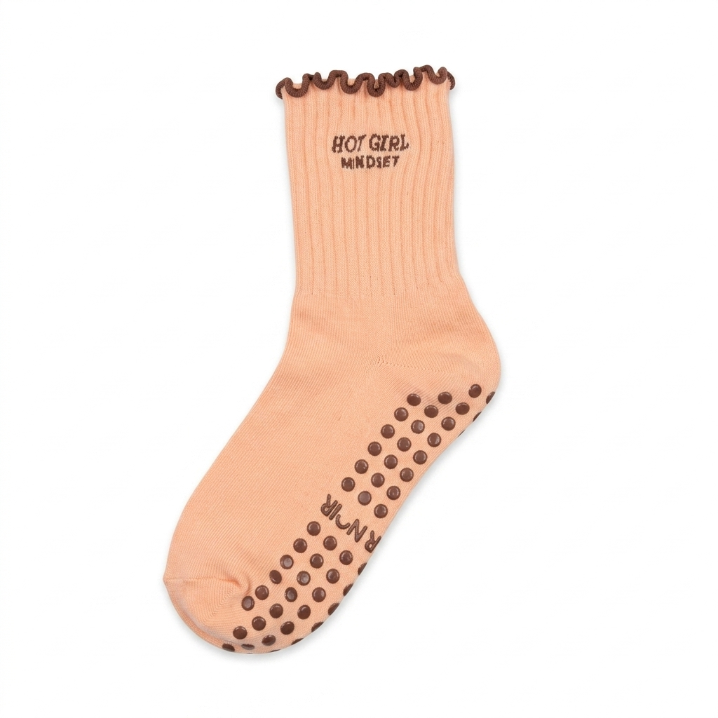 Bazaar Noir Grip Socken  "Hot Girl - Mindset"
