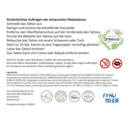 Frau Ottilie Kindertattoos *Wilde Tiere*