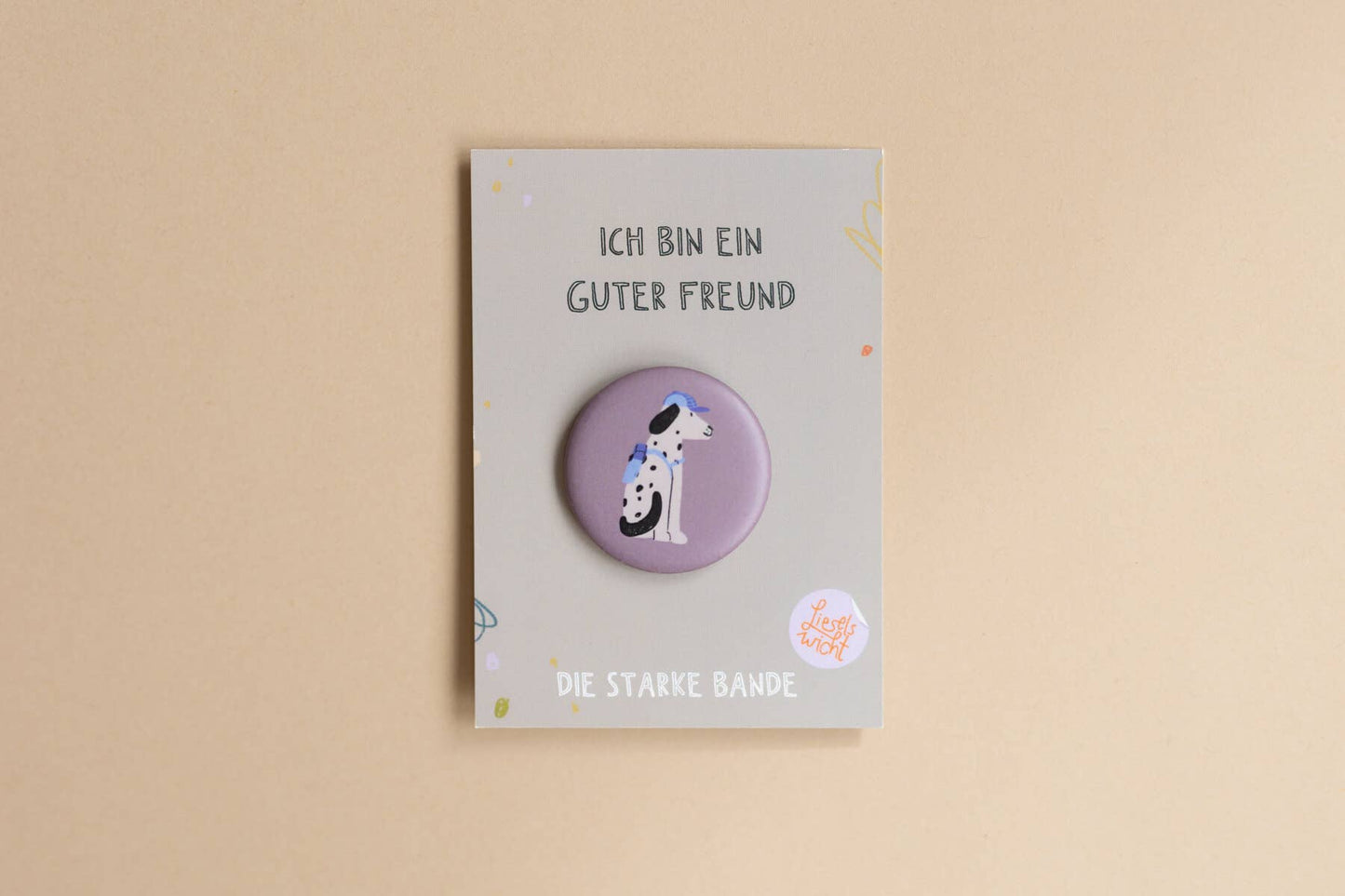 LieselsWicht Button Mit Affirmation - Hund - Ich Bin Ein Guter Freund