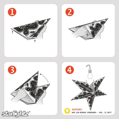 Mea Living Starlightz sunny white Papierstern