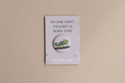 LieselsWicht Button Mit Affirmation - Chamäleon - Schritt Für Schritt