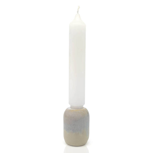 Kerzenhalter klein, 6,5 cm, aus Keramik, sand