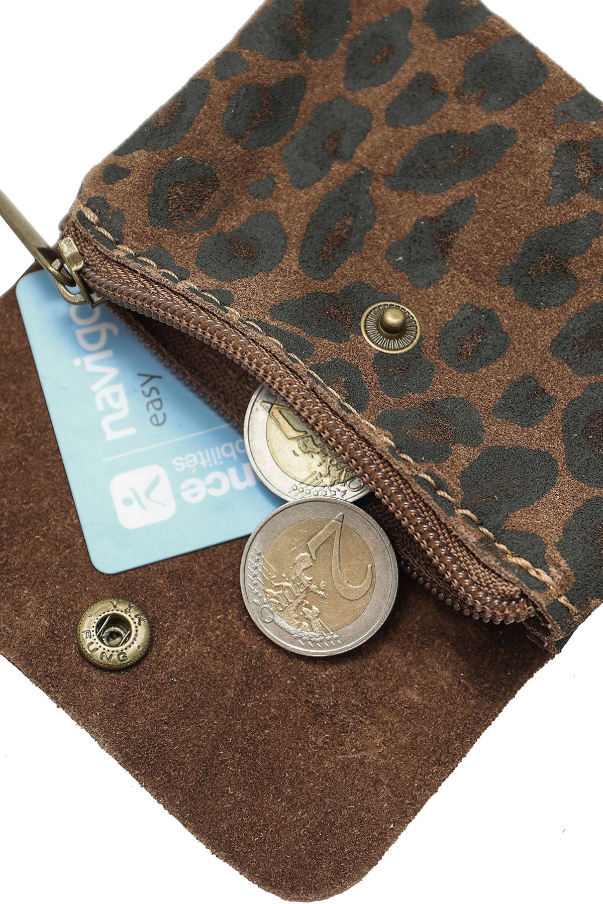 Cherry Paris Geldbeutel Wildlederoptik LUCE LEOPARD