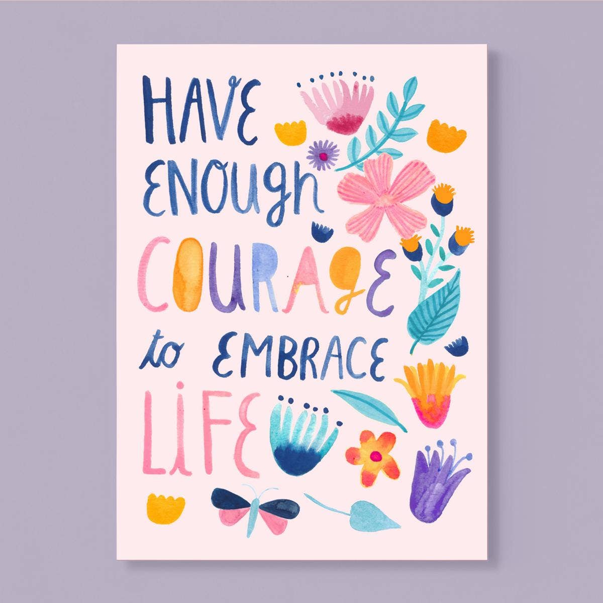 Frau Ottilie Postkarte *Embrace Life*