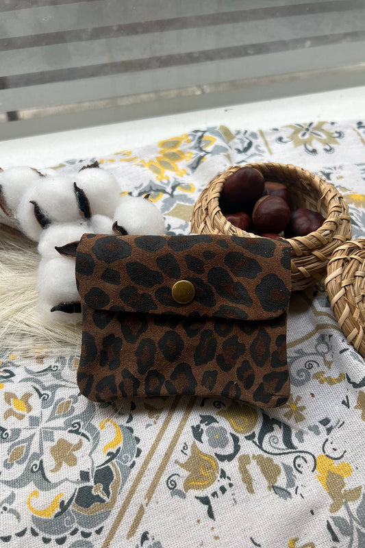 Cherry Paris Geldbeutel Wildlederoptik LUCE LEOPARD