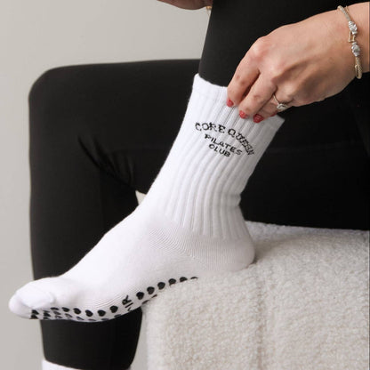 Bazaar Noir Grip Socken "Core Queen - White"
