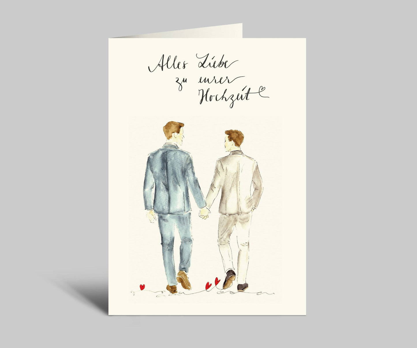 Annelis Art Hochzeitskarte | LGBTQI+ | Zwei Männer | Alles Liebe
