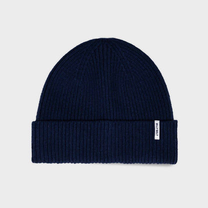 BillyBelt Beanie aus Lammwolle - Tiefblau