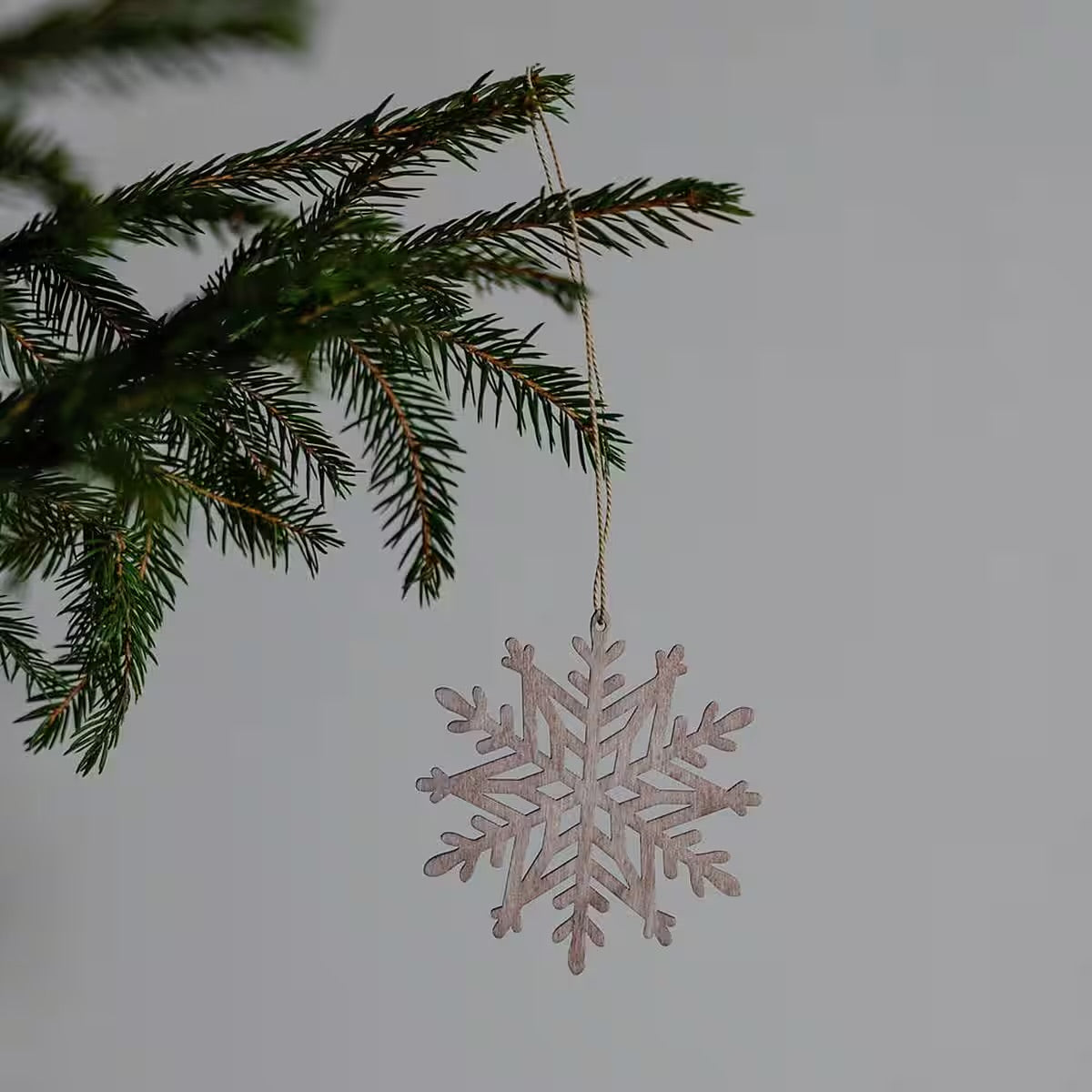 Storefactory Weihnachtsdeko Schneeflocke Holz