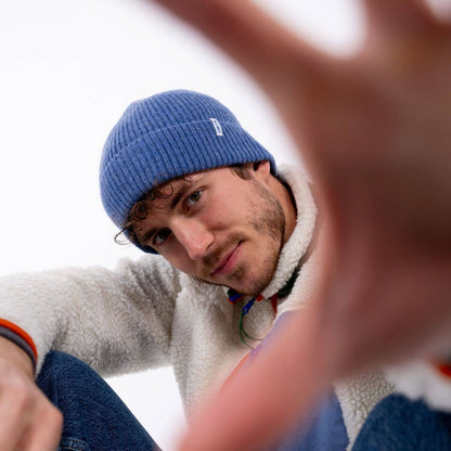 BillyBelt Beanie aus Lammwolle - Jeansblau