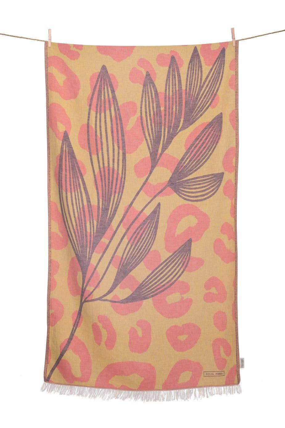 Aelia Anna STRANDTUCH PREVELI GELB & KORALLE & SCHWARZ