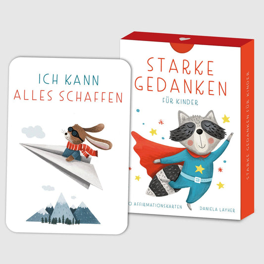 Rüsselfuchs - „Starke Gedanken“ Affirmationskarten für Kinder