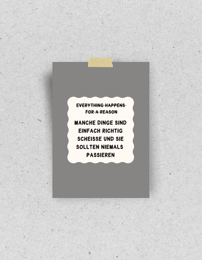 Postkarte "Manche Dinge sind richtig scheiße"