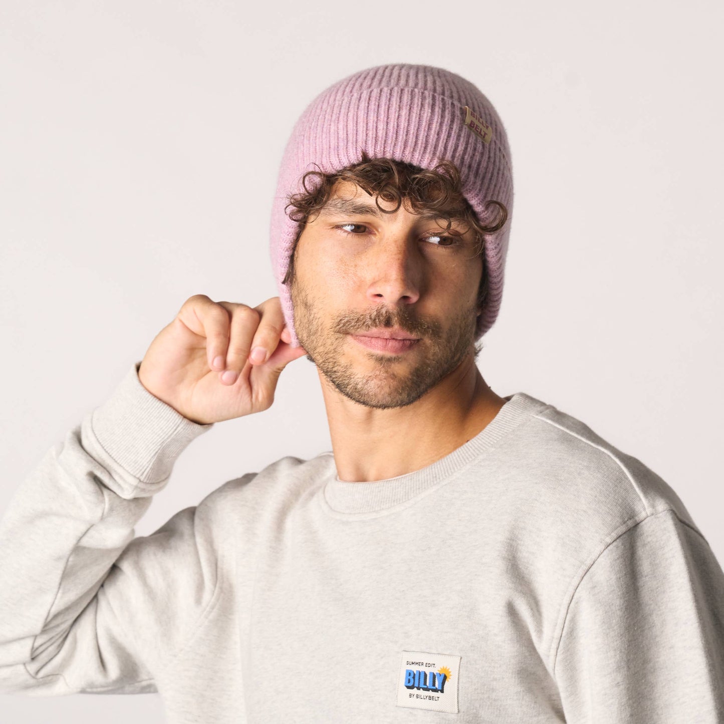 BillyBelt Beanie aus Lammwolle - Violett