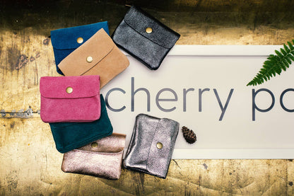 Cherry Paris Geldbeutel Wildlederoptik LUCE