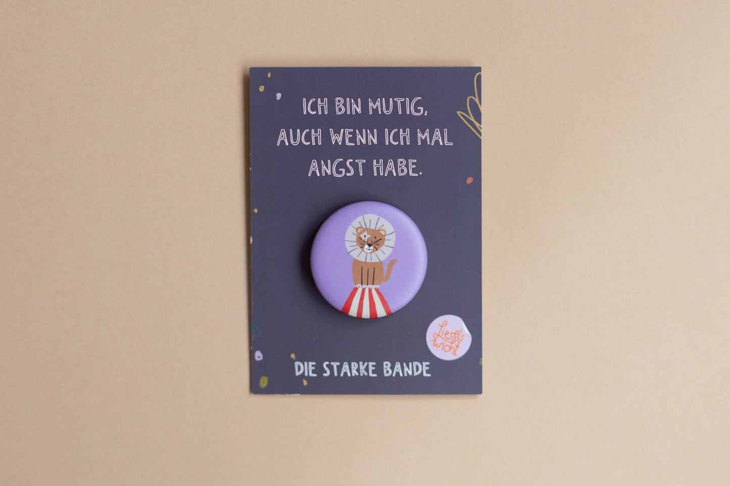 LieselsWicht Button - Löwe - Ich Bin Mutig
