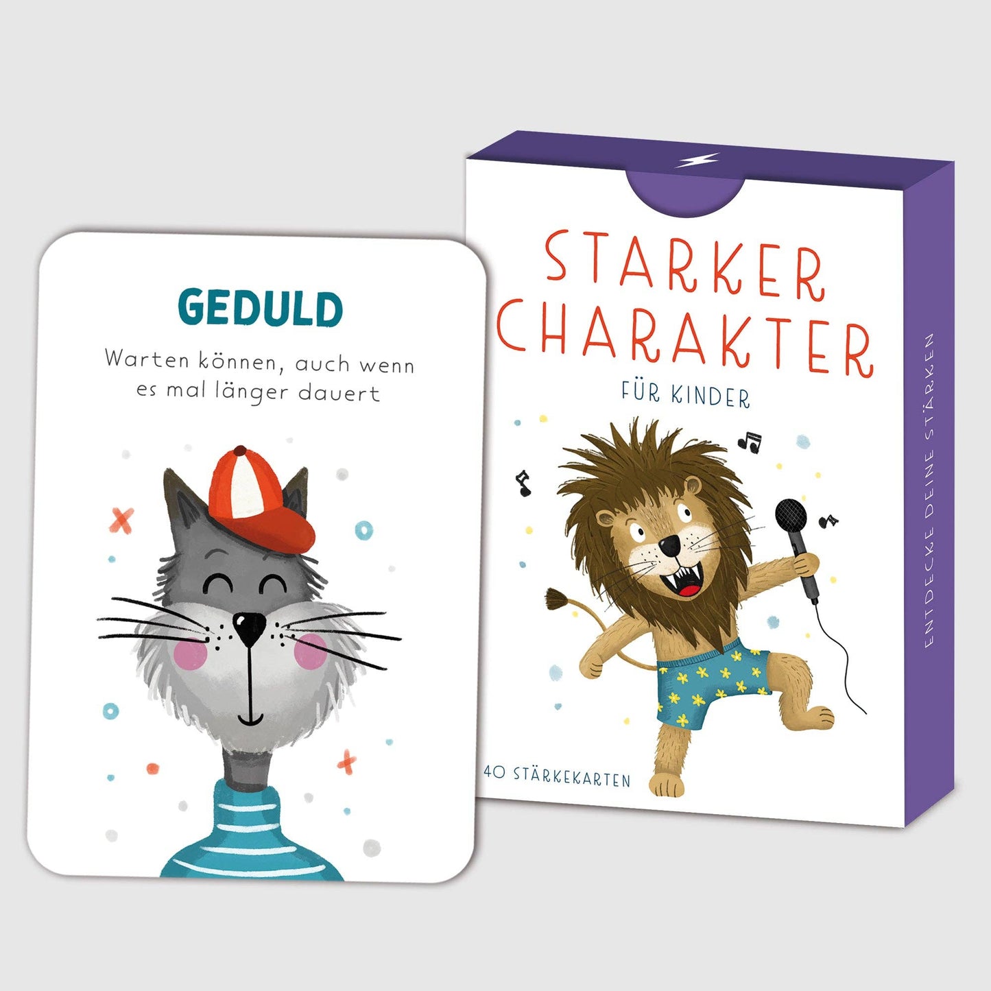 Rüsselfuchs - „Starke Gedanken“ Stärkekarten für Kinder | 40 Charakterstärken