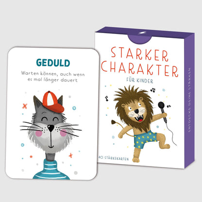 Rüsselfuchs - „Starke Gedanken“ Stärkekarten für Kinder | 40 Charakterstärken