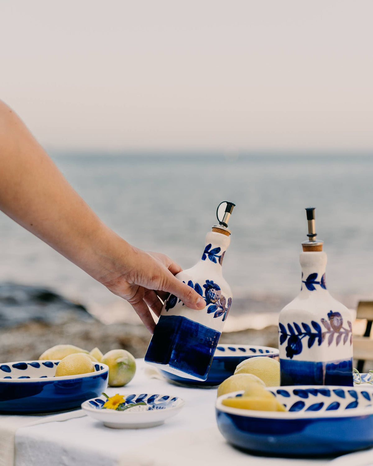Tierra Cocida Handgefertigter Keramik-Olivenölspender – traditionelles Nerja