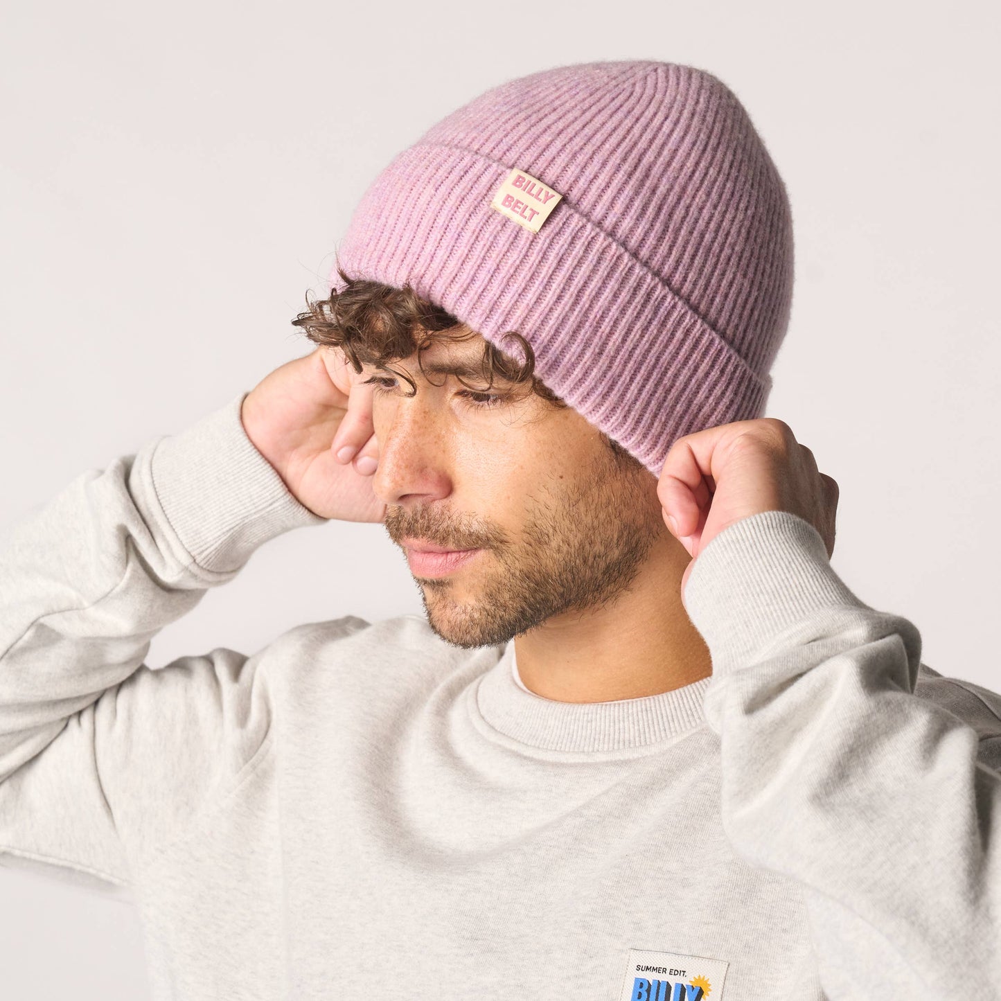 BillyBelt Beanie aus Lammwolle - Violett