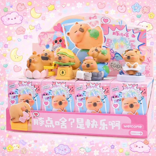 Mimisuki Blindbox Capybara Kawai - Überraschungsbox Capybara-Figuren