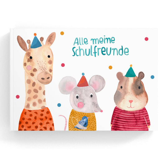 Frau Ottilie Freundebuch *Alle meine Schulfreunde* mit Giraffe, Maus & Hamster