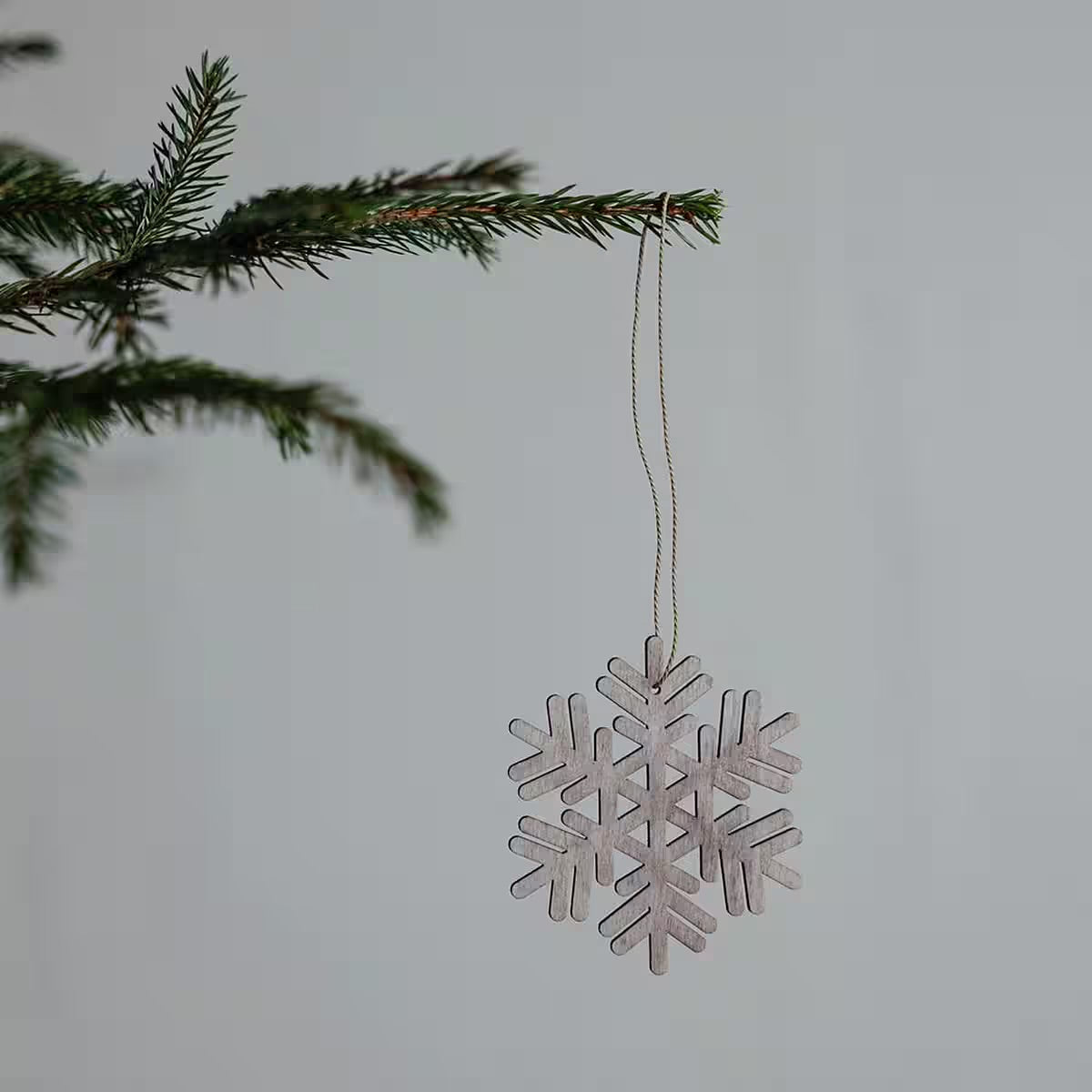 Storefactory Weihnachtsdeko Schneeflocke Holz