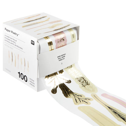 RicoDesign PaperPoetry Sticker Rolle 100Stk „In the Meadow“
