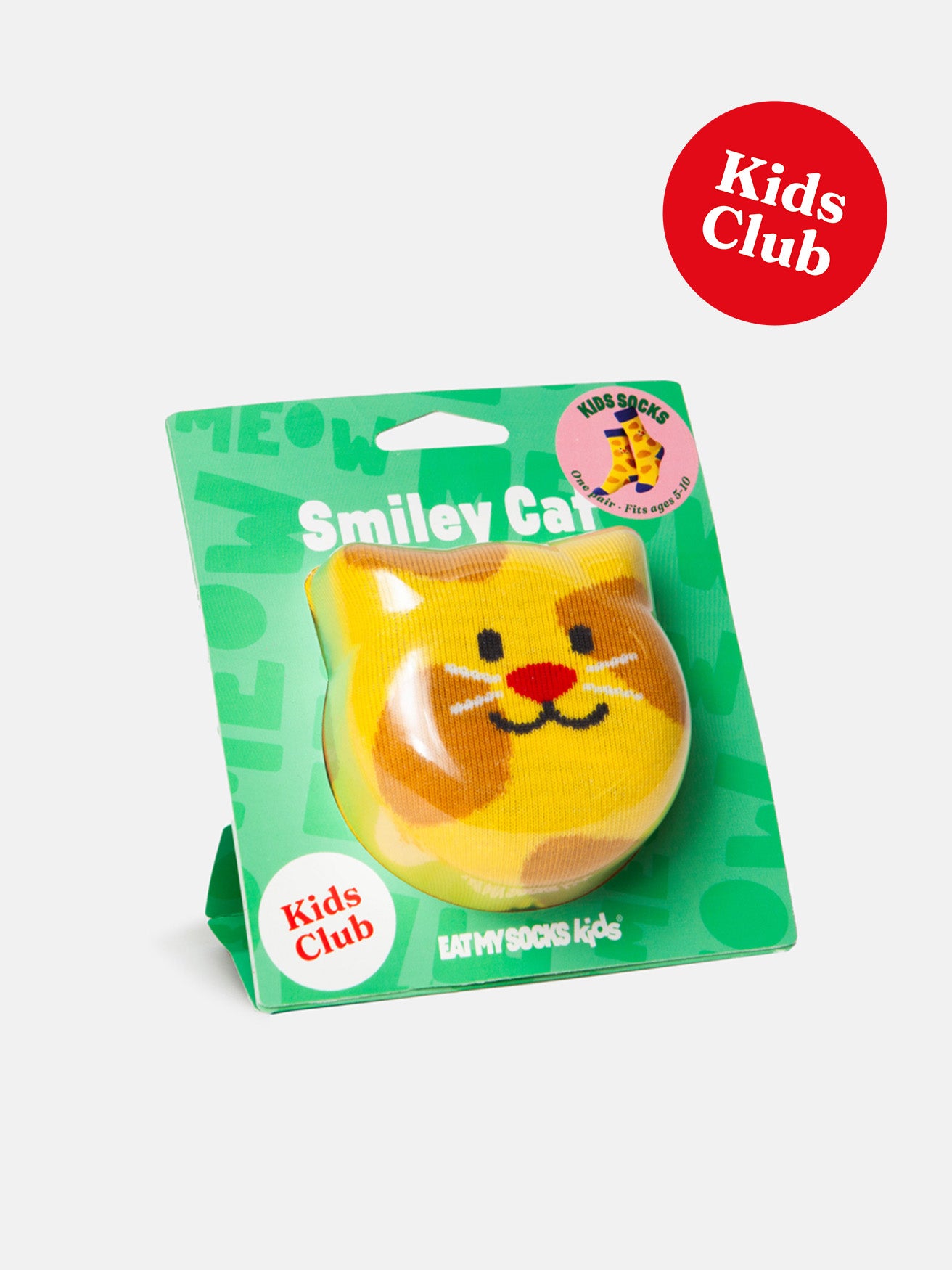 EAT MY SOCKS Geschenksocken KidsClub „Smiley Cat“