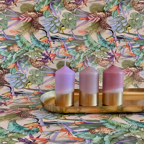Pink Stories Stumpenkerzen klein 3erSet DipDye Neon „Maybe October“