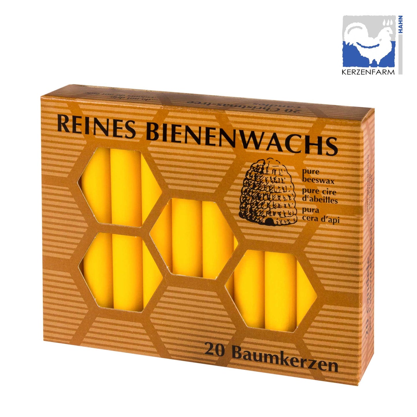 Kerzenfarm Baumkerzen Bienenwachs 20Stk