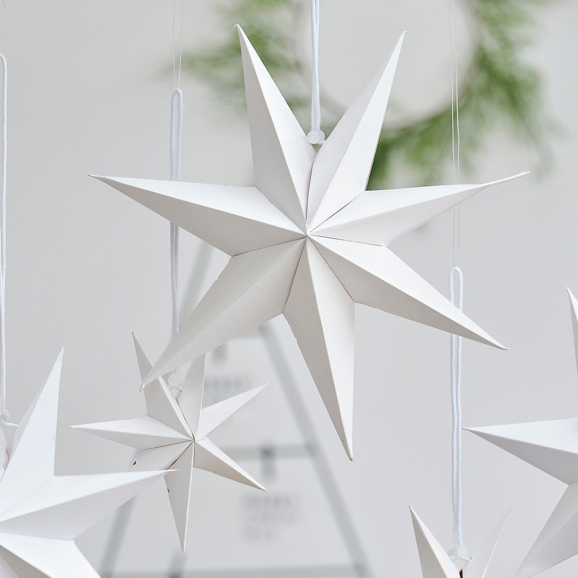 Ginger Ray Weihnachtsdekoration Sterne 6erSet „White Christmas“