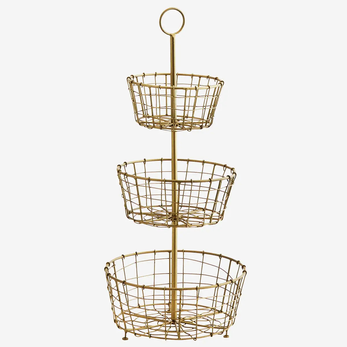 Madam Stoltz Etagere Drahtnetz gold