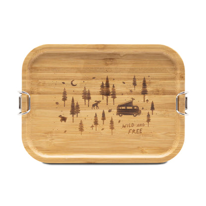 RoadTyping Lunchbox mit Holzdeckel