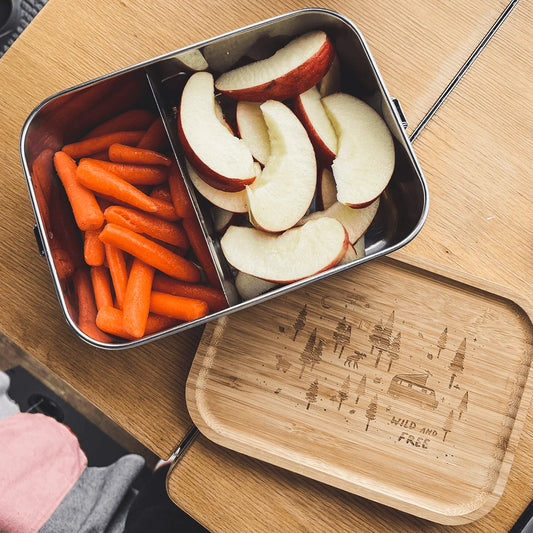 RoadTyping Lunchbox mit Holzdeckel